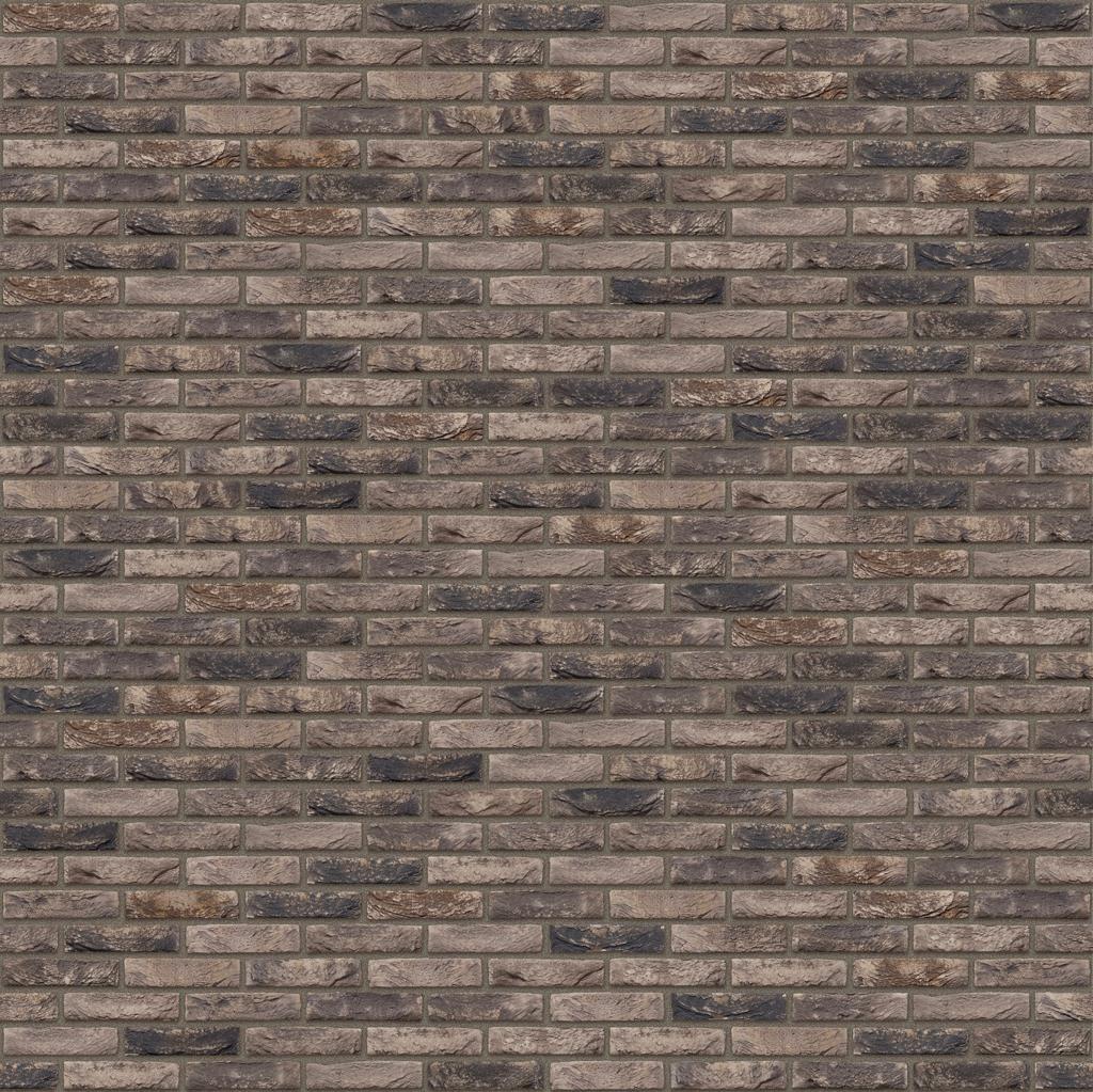 Braune Backsteinmauer mit unterschiedlichen Farbtönen und Texturen
