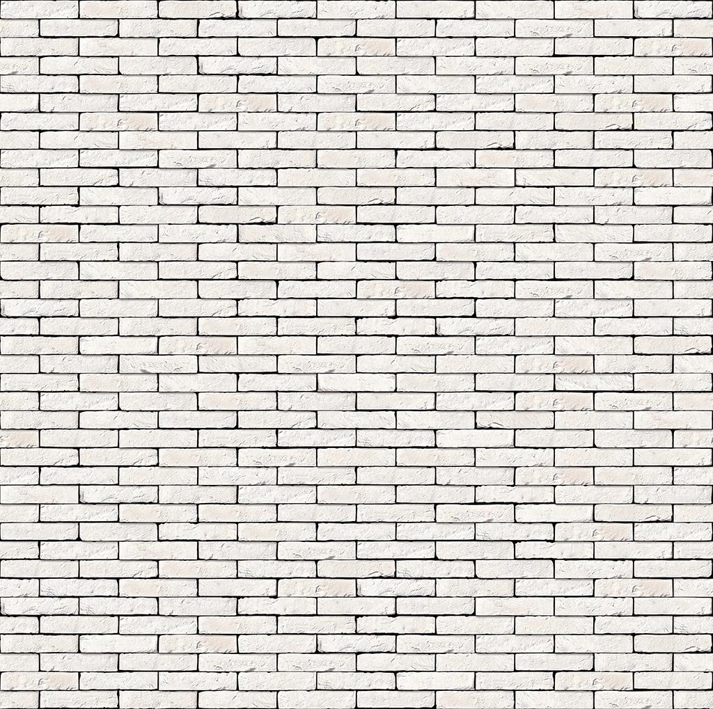 Weisse Backsteinmauer mit gleichmaessigem Muster