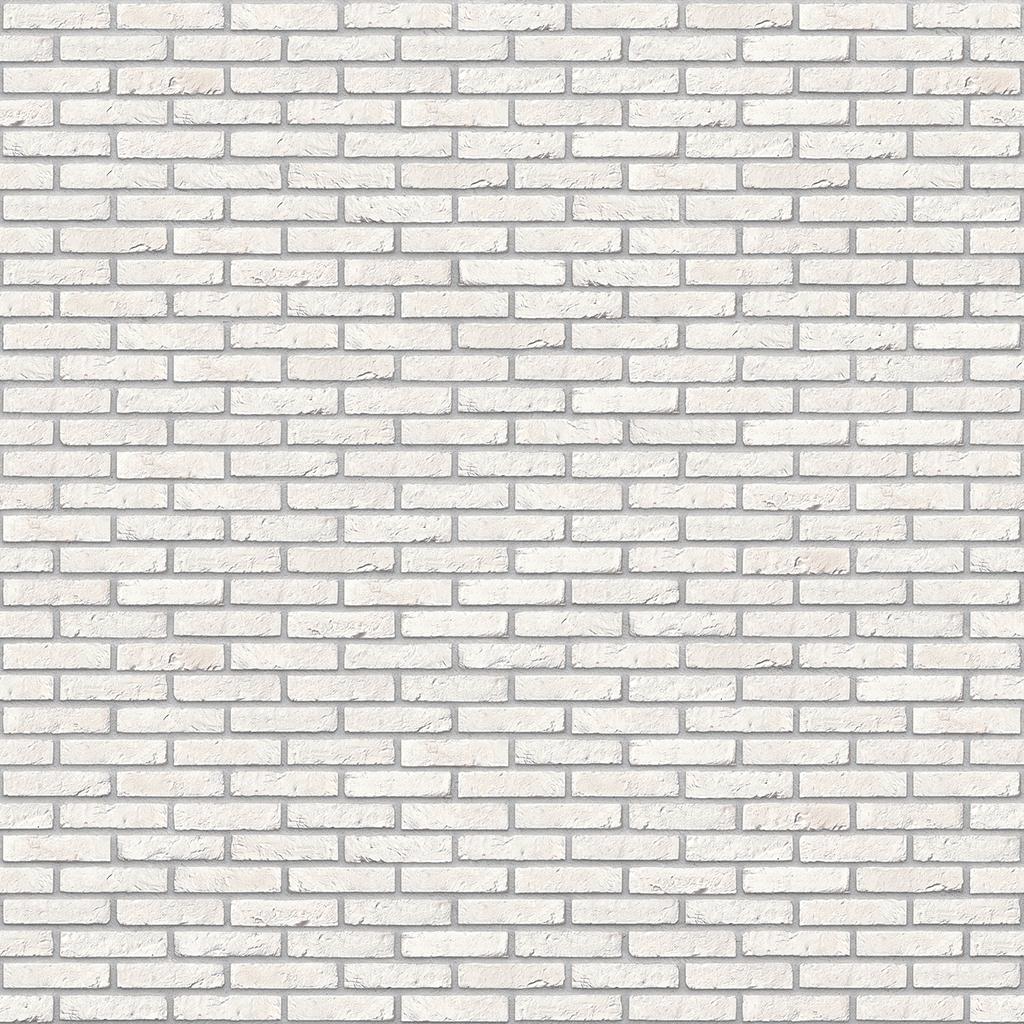 Helle Backsteinmauer mit gleichmaessigen rechteckigen Steinen