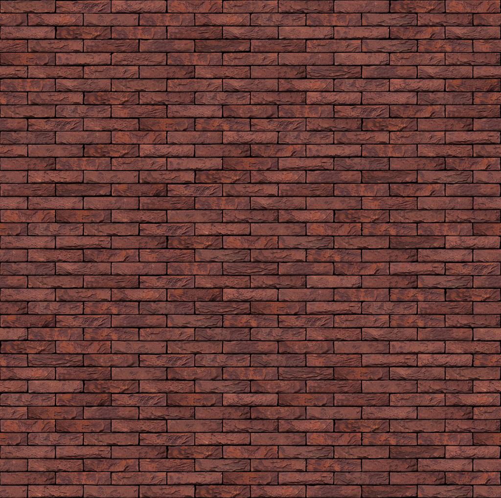 Rote Backsteinmauer mit gleichmaessigen Reihen