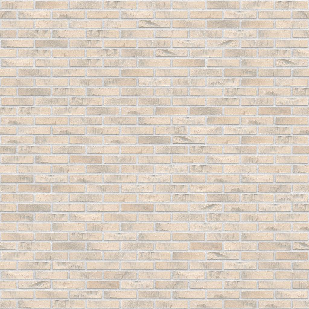 Beige Ziegelsteinmauer mit gleichmaessigem Muster